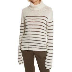 A.L.C. sweater Elisa Metallic stripe turtleneck